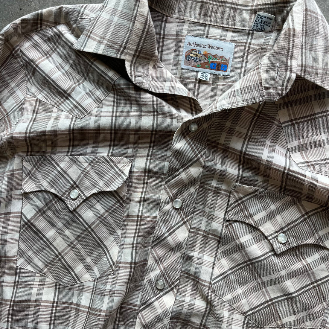 L 90s Authentic Western Pearl Snap