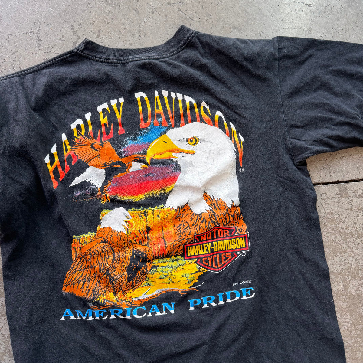 L 90s Harley Eagle Tee