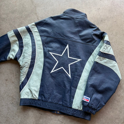 XL 90s Leather Dallas Cowboys Jacket