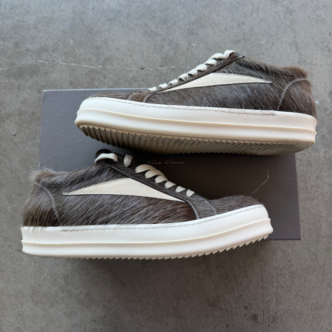 9 Rick Owens Vintage Sneaker Brown Fur
