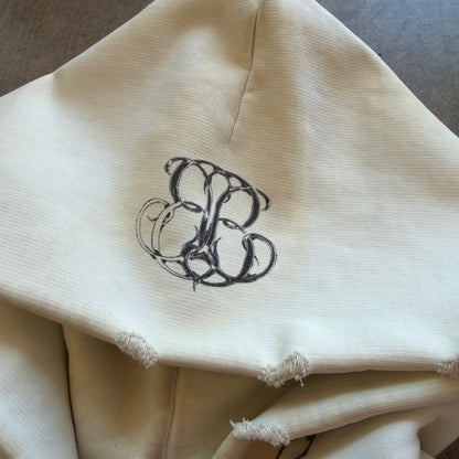 S Balenciaga Tattoo Full Zip Hoodie