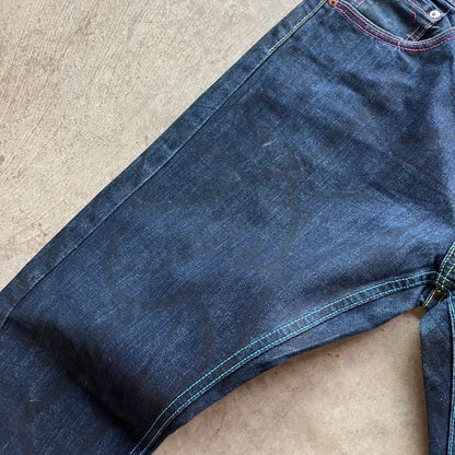 32x34 Rainbow Monogram Evisu Jeans