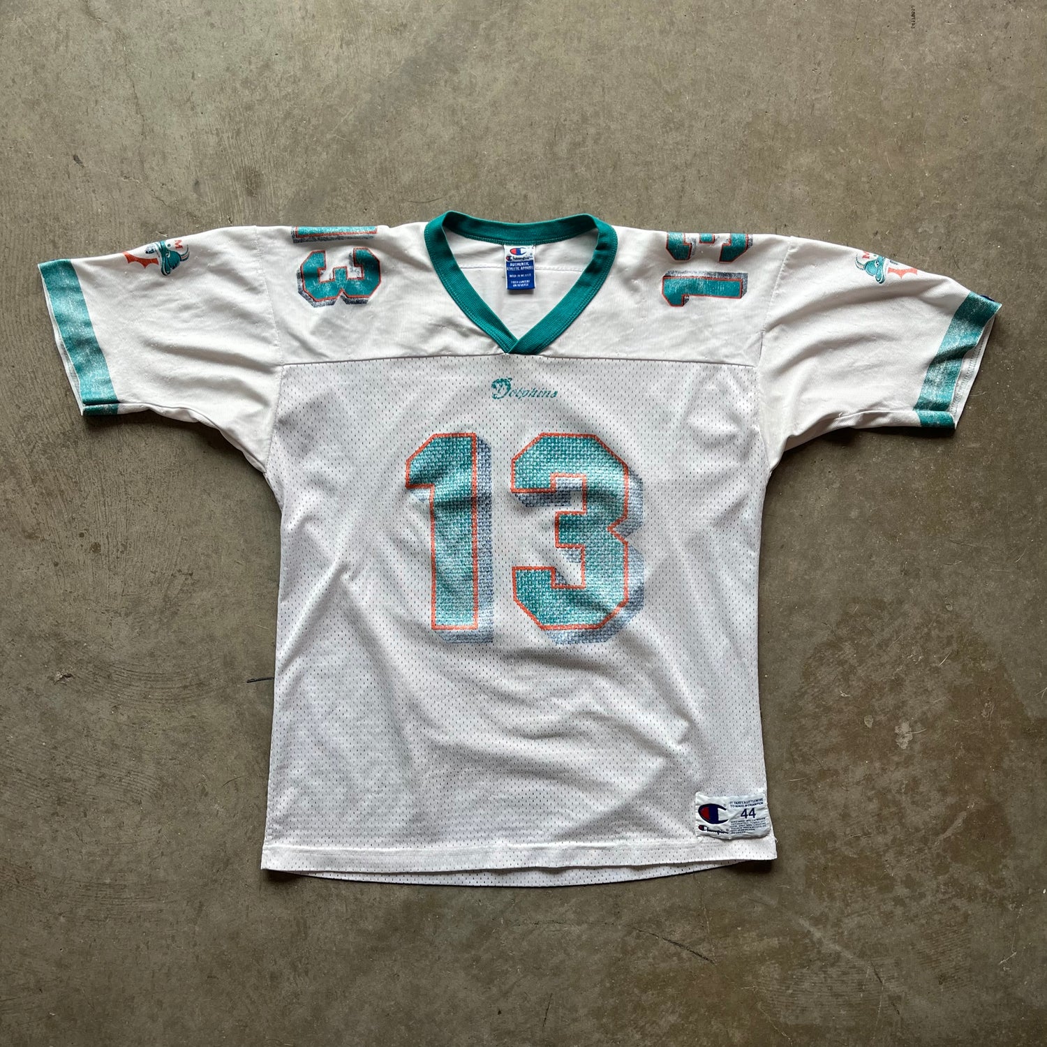 L 90s Marino Dolphins Jersey