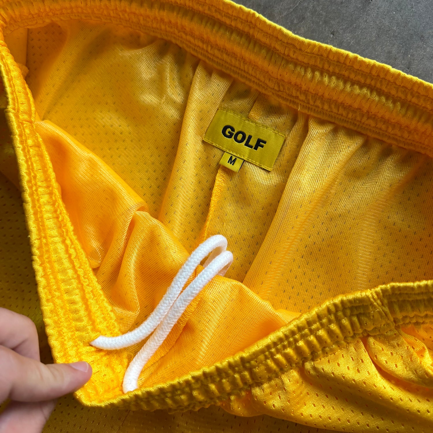 M Yellow Golf Gym Shorts