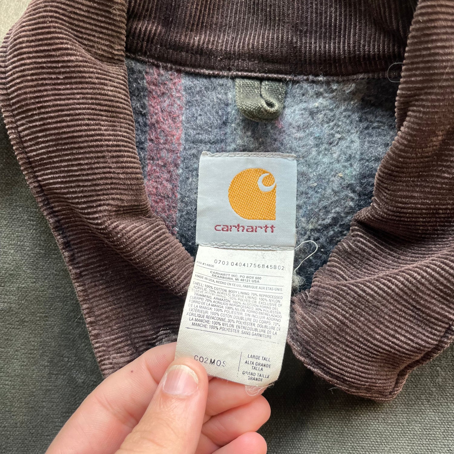 L 03 Blanket Lined Carhartt Chore Jacket