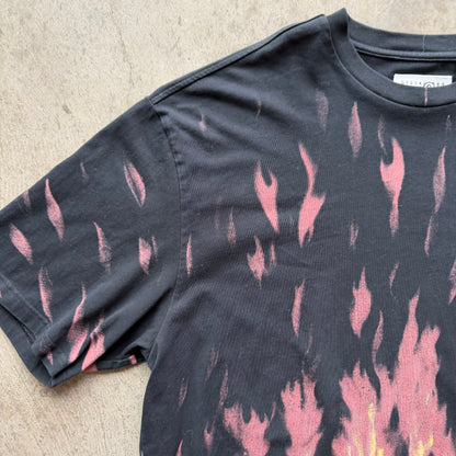 L Supreme x Margiela Flaming Skull Tee