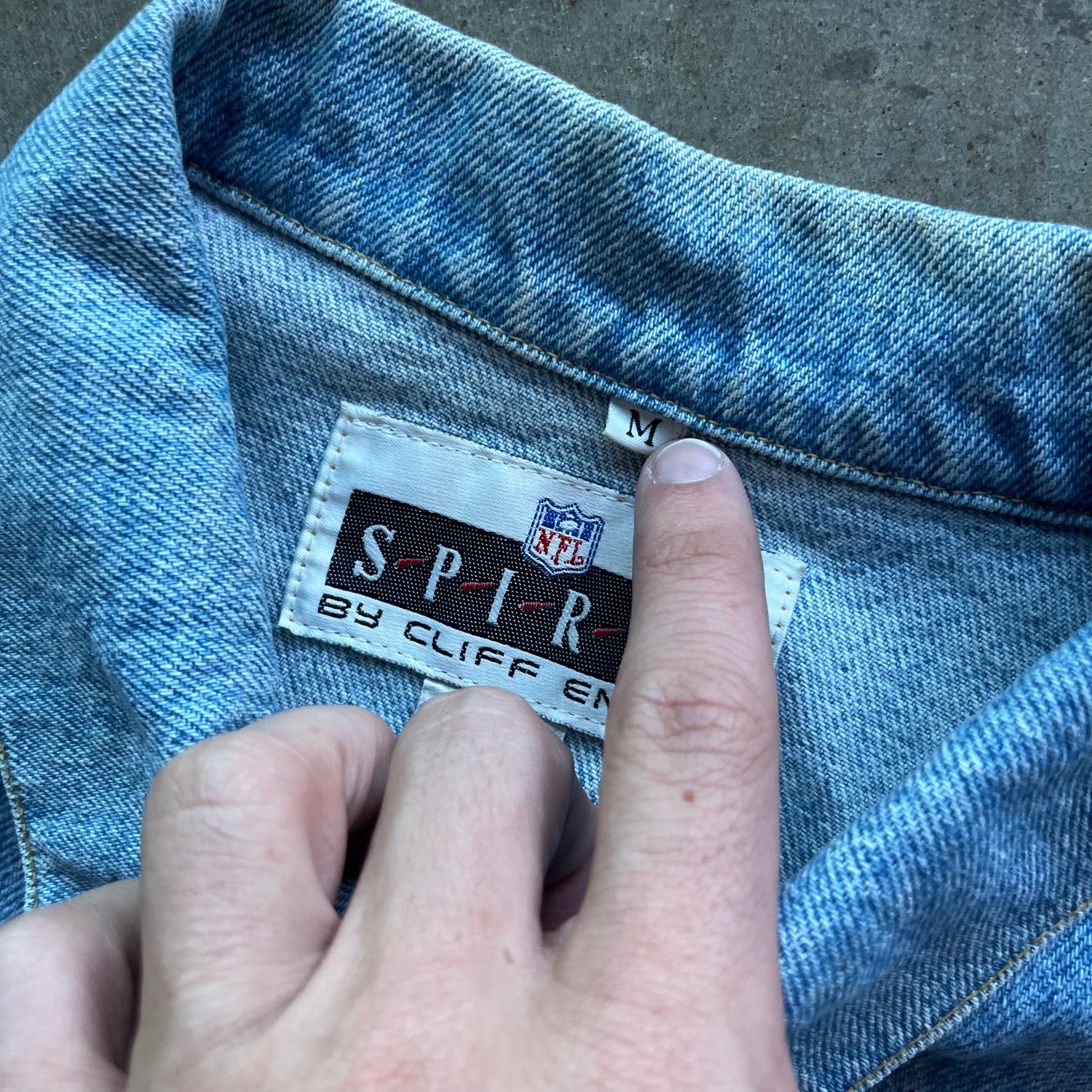 M 90s Dallas Cowboys Denim Jacket