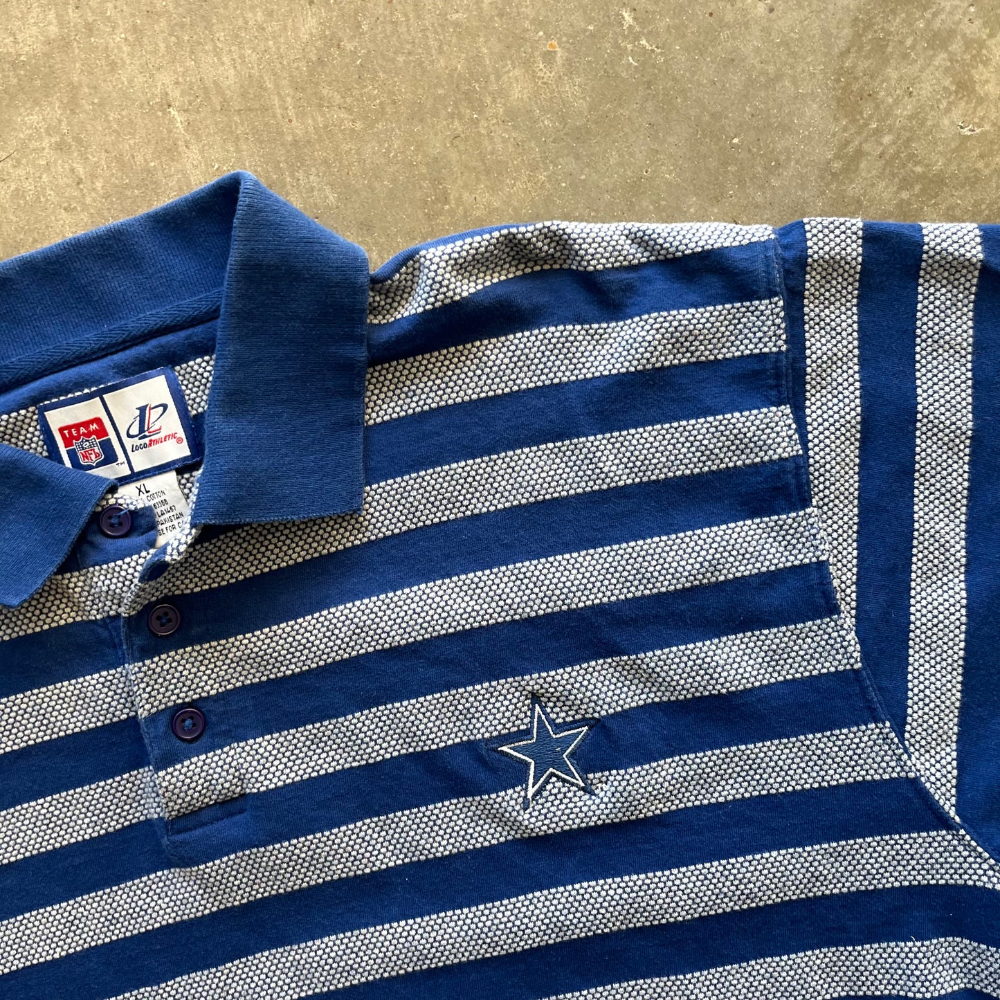 XL 90s Striped Cowboys Polo