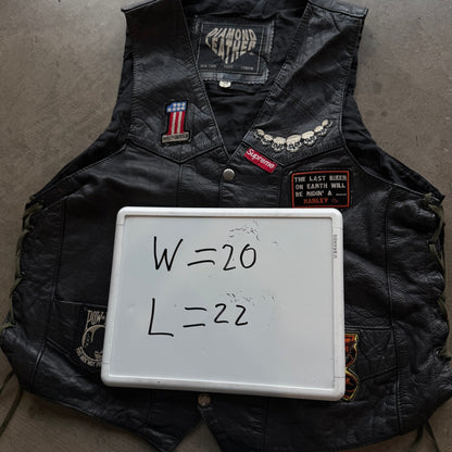 M Diamond Leather Vest