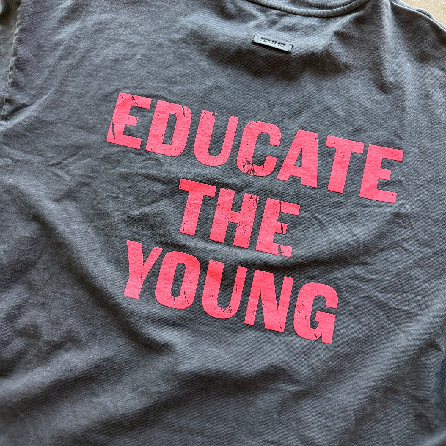 XXL Fear Of God Educate The Young Tee
