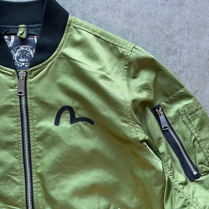 L Olive Evisu Full Zip Bomber