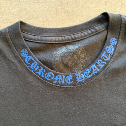 S Chrome Hearts Blue Neck Logo Tee