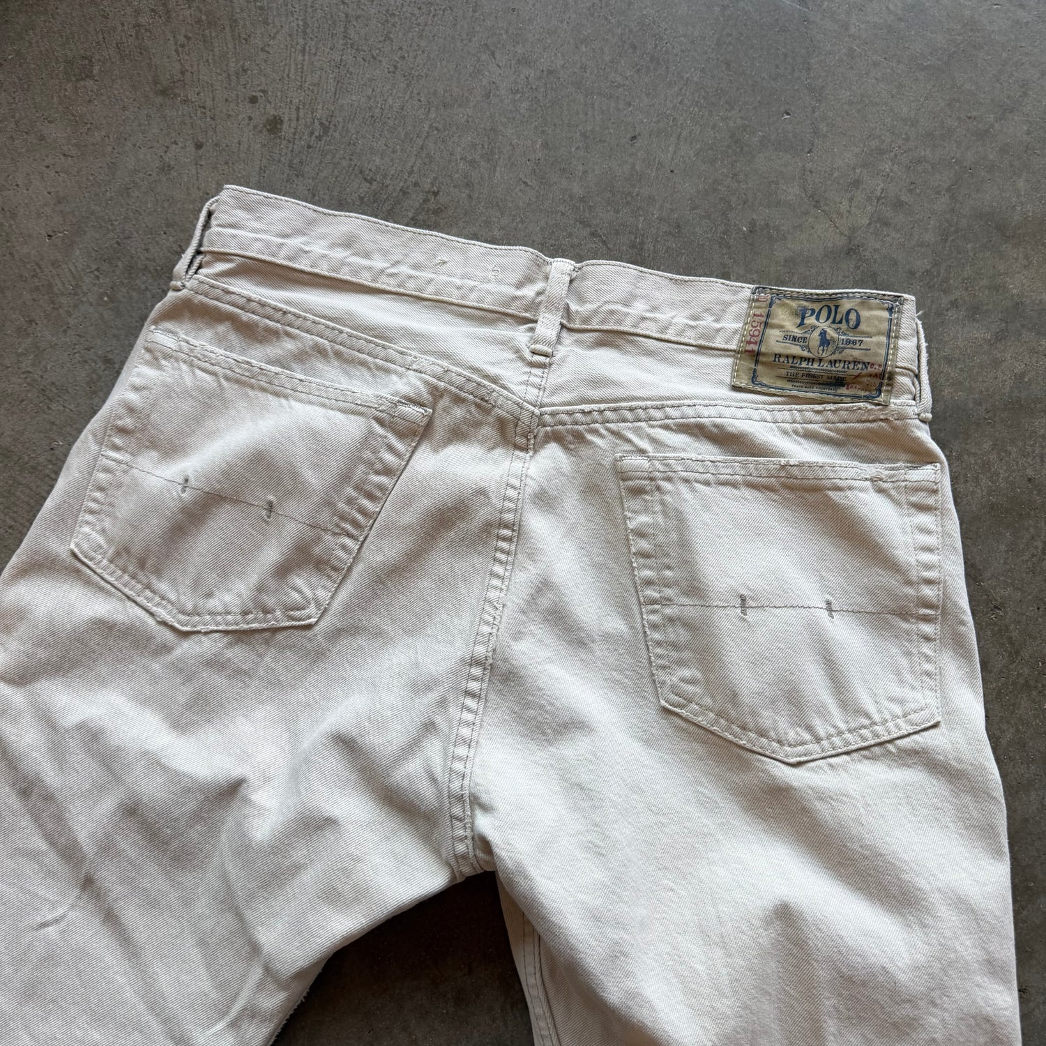 33x30 100% Cotton White Polo Pants