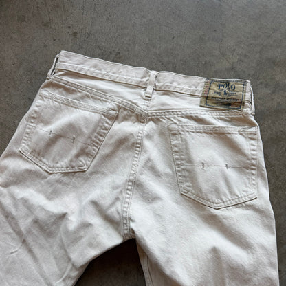 33x30 100% Cotton White Polo Pants