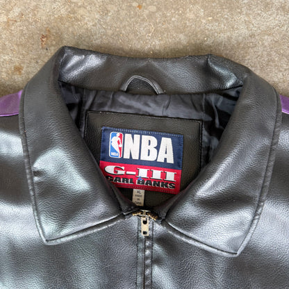 XL 90s Los Angeles Lakers Leather Jacket