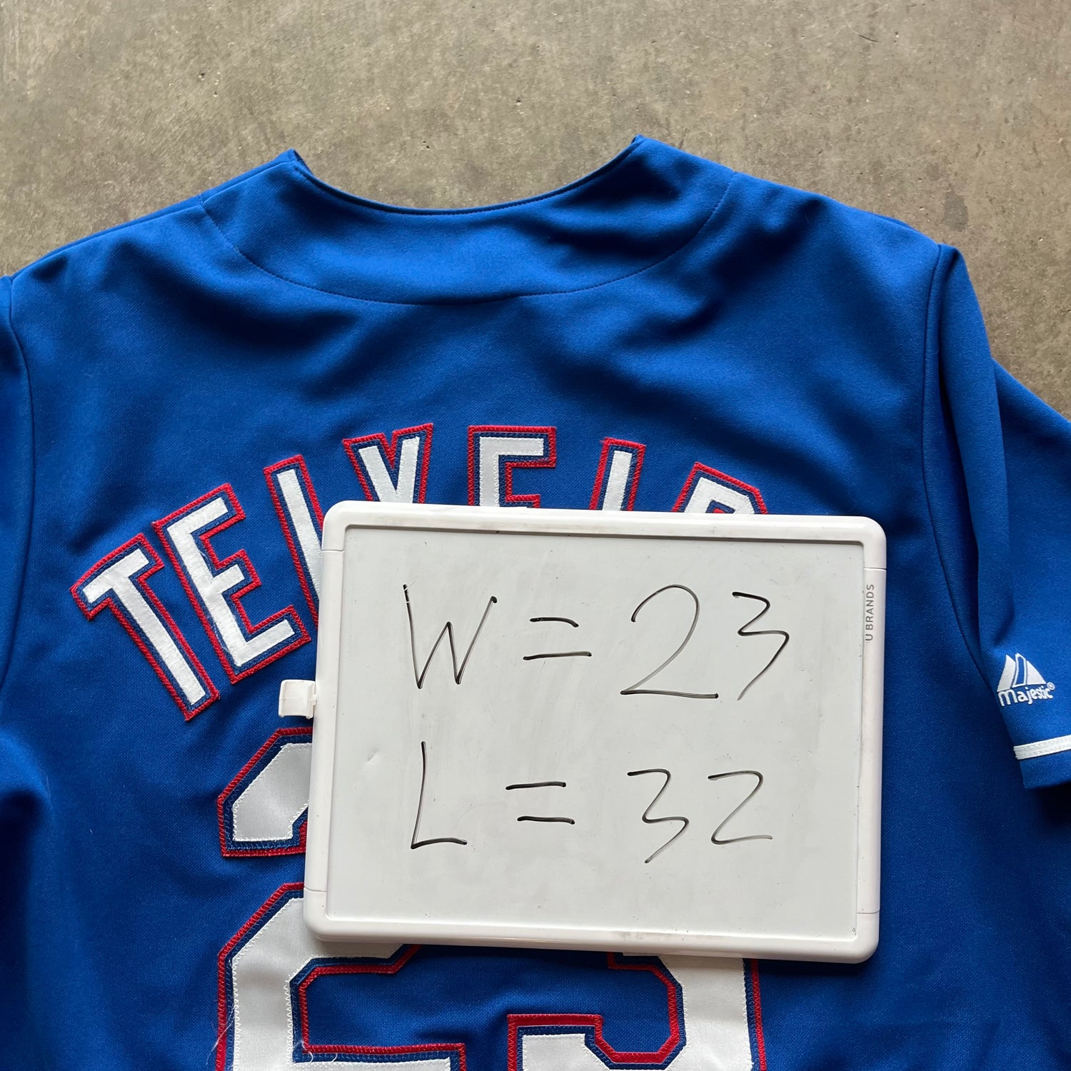 XL 00s Teixeira Rangers Jersey