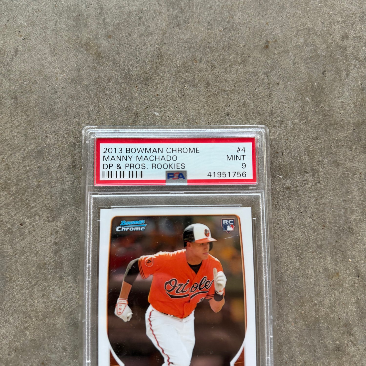 Manny Machado 2013 Bowman Chrome Rookie PSA 9