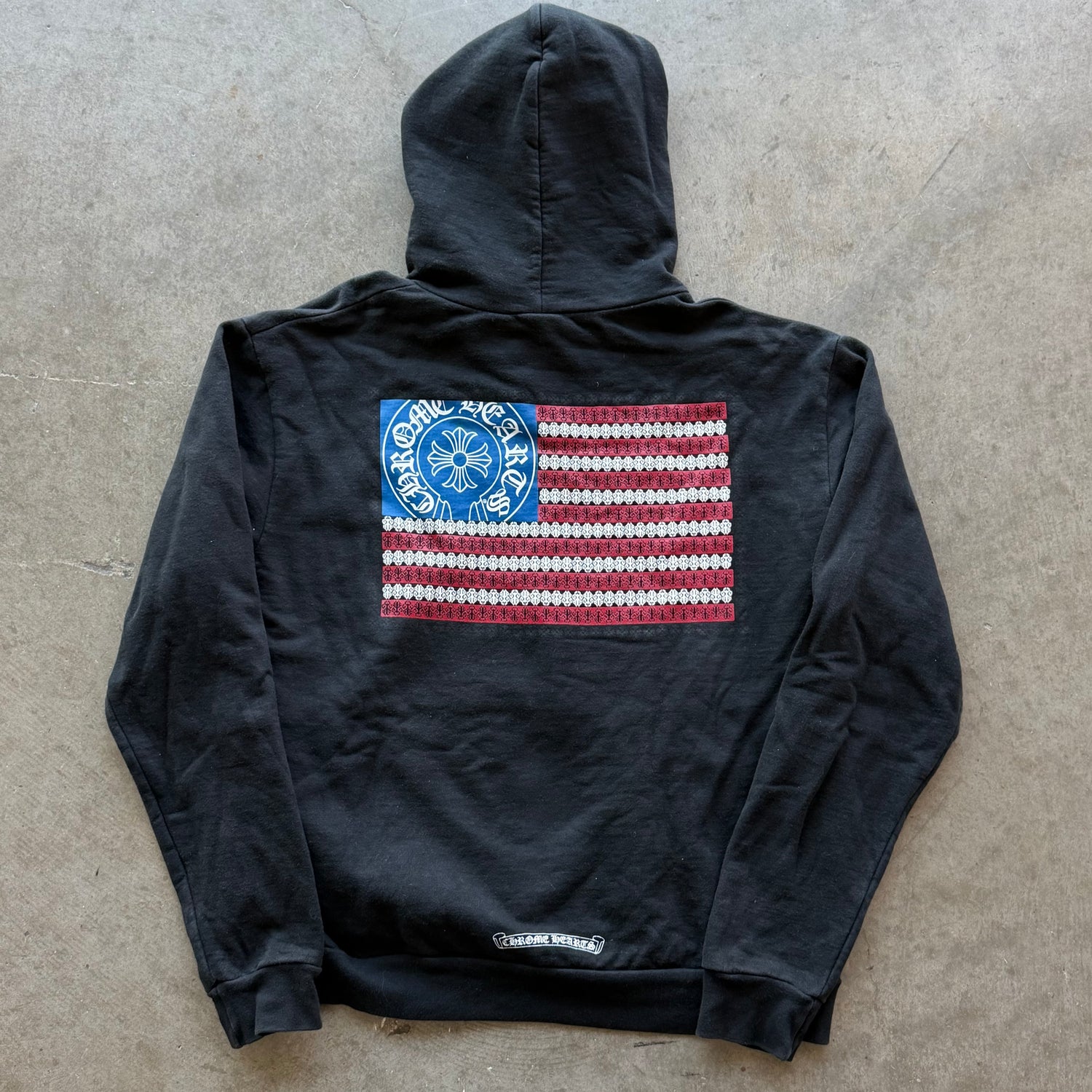 S Chrome Hearts USA Flag Logo Hoodie