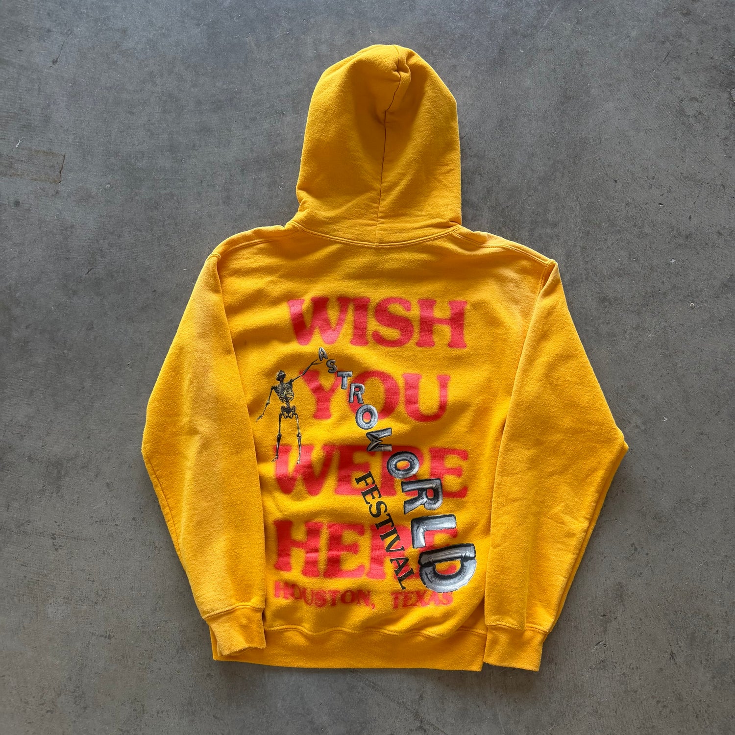 S Astroworld Wish You Were Here Hoodie Yellow