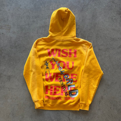 S Astroworld Wish You Were Here Hoodie Yellow