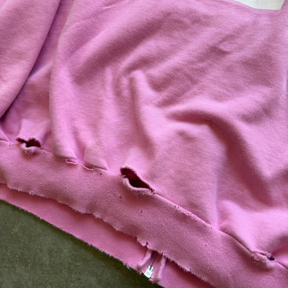 XXL Balenciaga Distressed Pink Polo Zipup