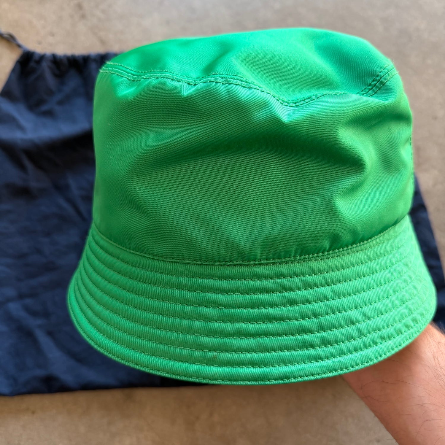 Prada Re Nylon Bucket Hat Green