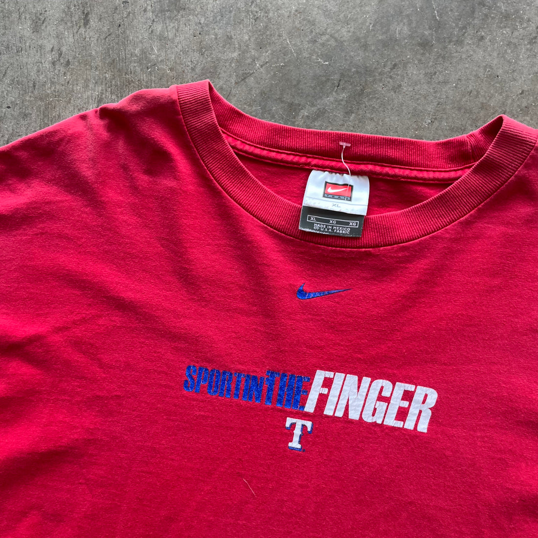 XL 00s Nike Rangers Foam Finger Tee