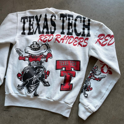 S 90s Texas Tech AOP Crewneck