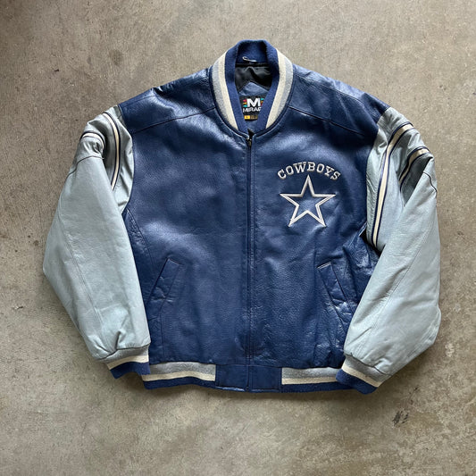 L 90s Cowboys Leather Jacket