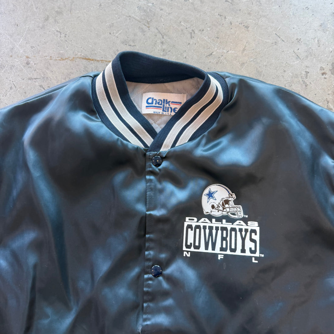 XL 90s Dallas Cowboys Chalk Line Bomber