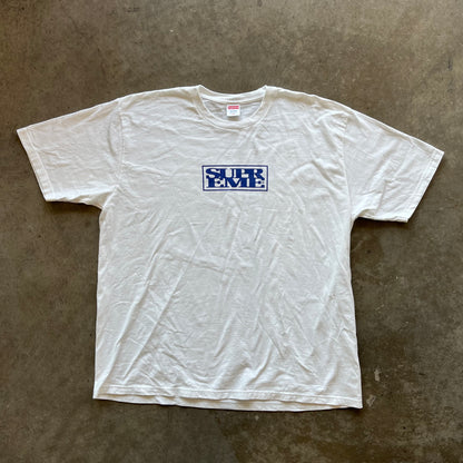 XXL White/Blue Supreme Tee