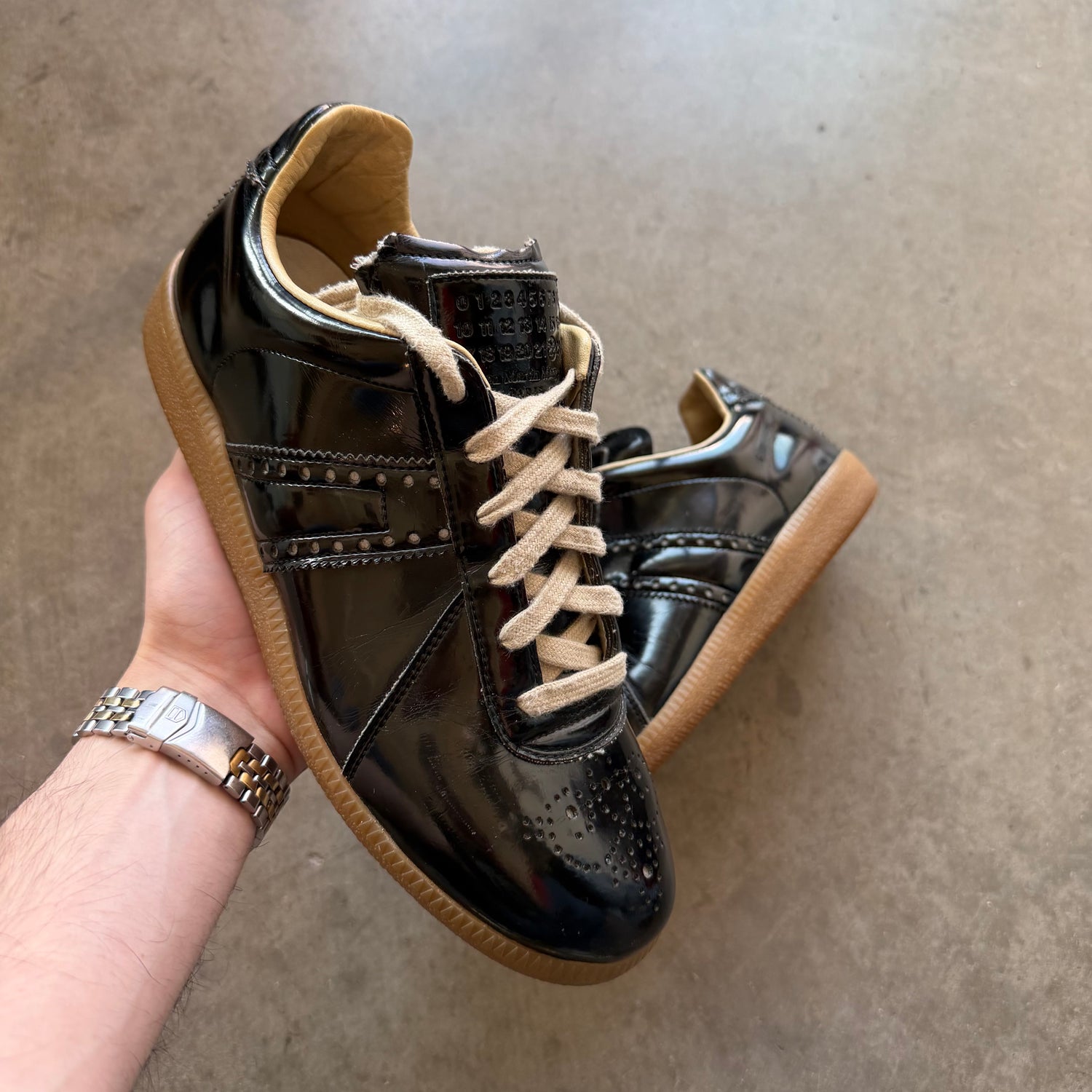 7 Used Maison Margiela Replica Gat Patent Black