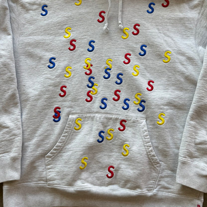 LSupreme Embroidered S Hoodie Gray