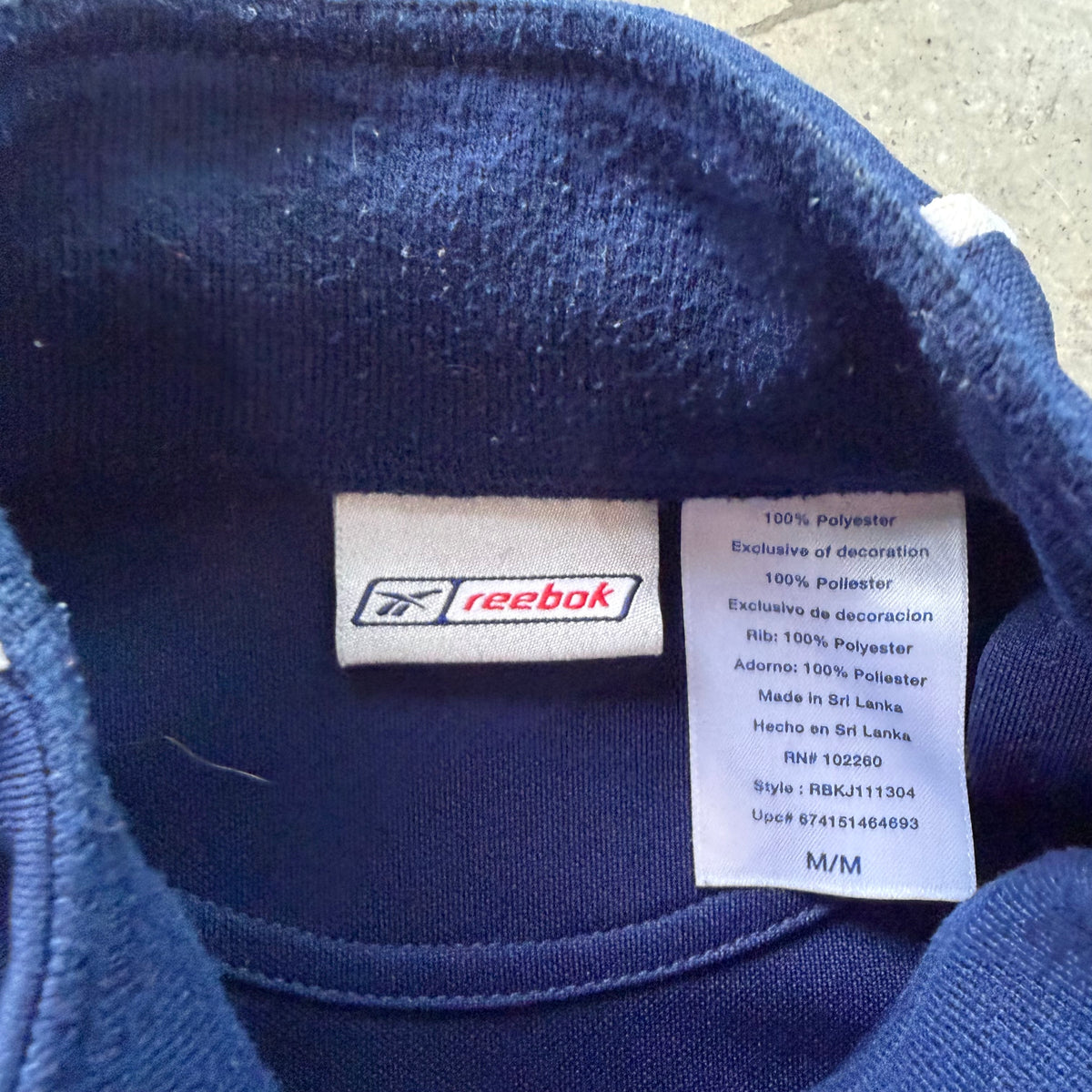 M 00s Reebok Full Zip