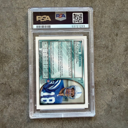 Peyton Manning 1998 Bowman Chrome Preview Rookie PSA 9
