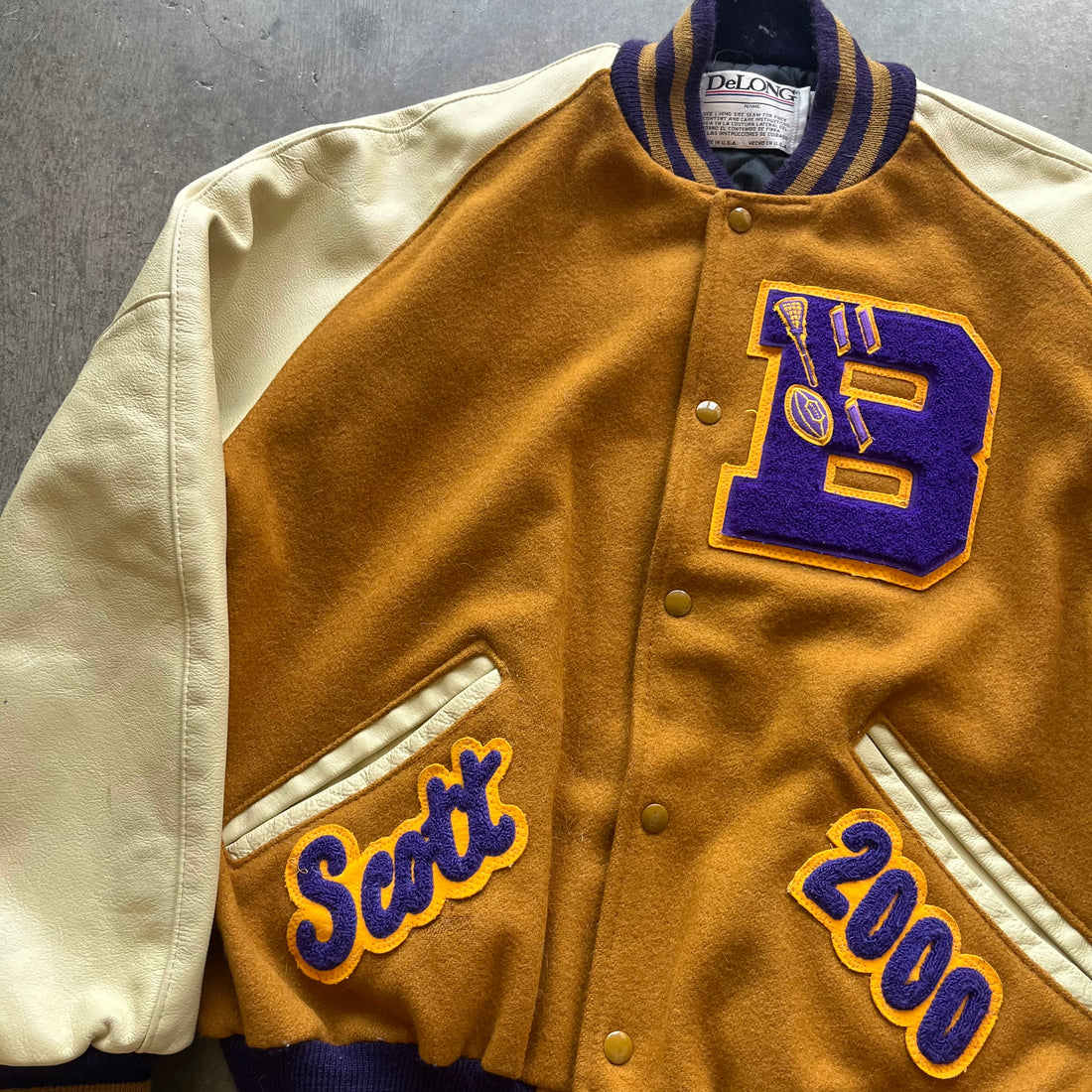 L 00 Panthers Letterman Jacket
