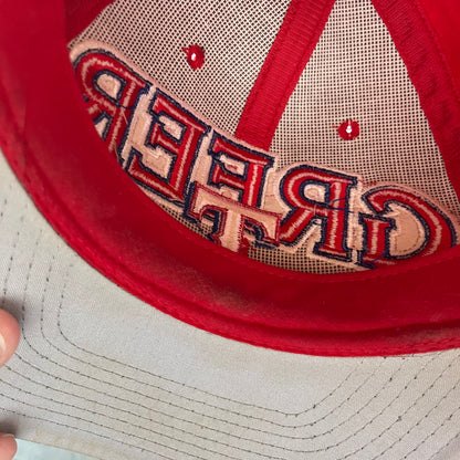 90s Red Greer SnapBack Hat