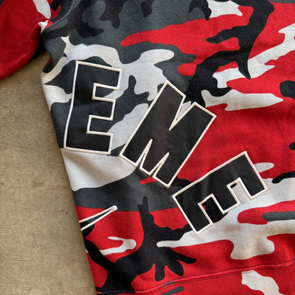 L Supreme x Nike Red Camo Crewneck