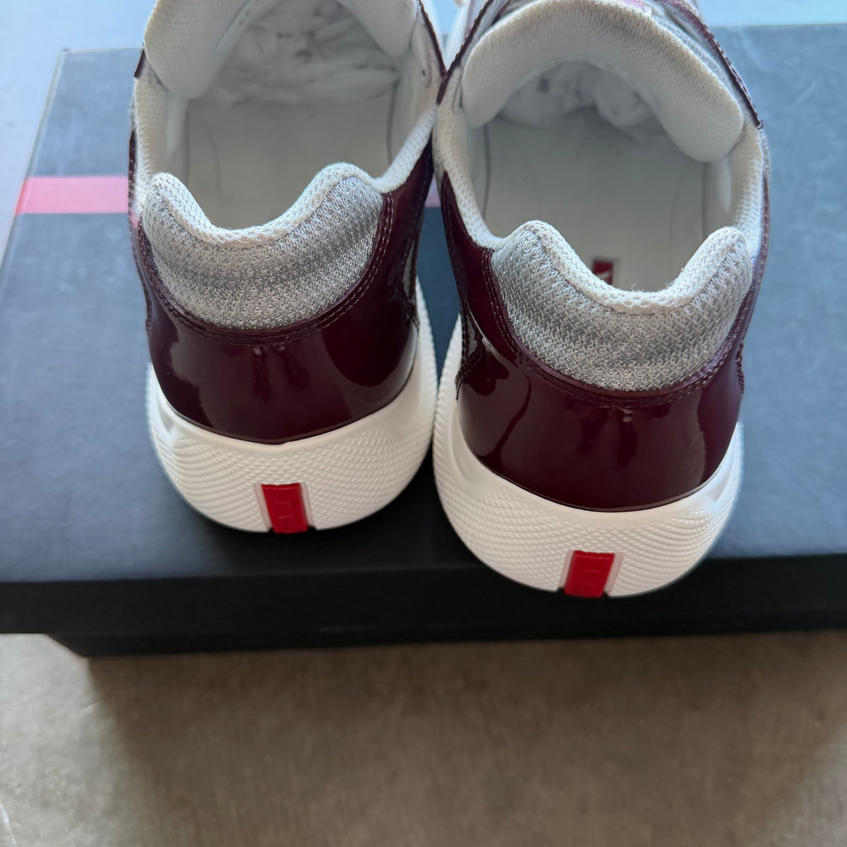 Used 9.5 Prada America Cups Maroon