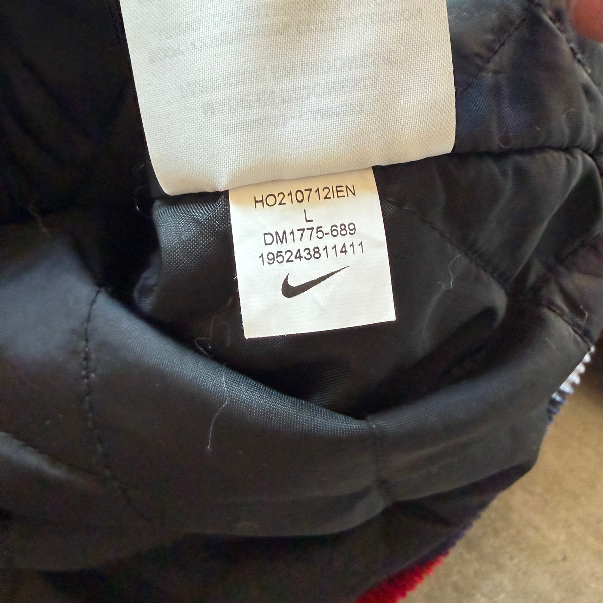 L Nike x Supreme Red Camo Corduroy Jacket