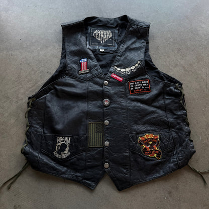 M Diamond Leather Vest