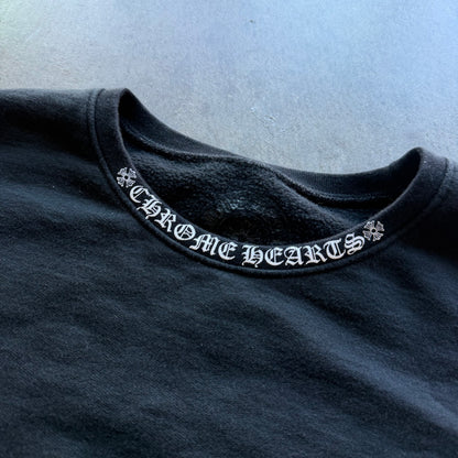 L Chrome Hearts Neck Logo Crewneck Black