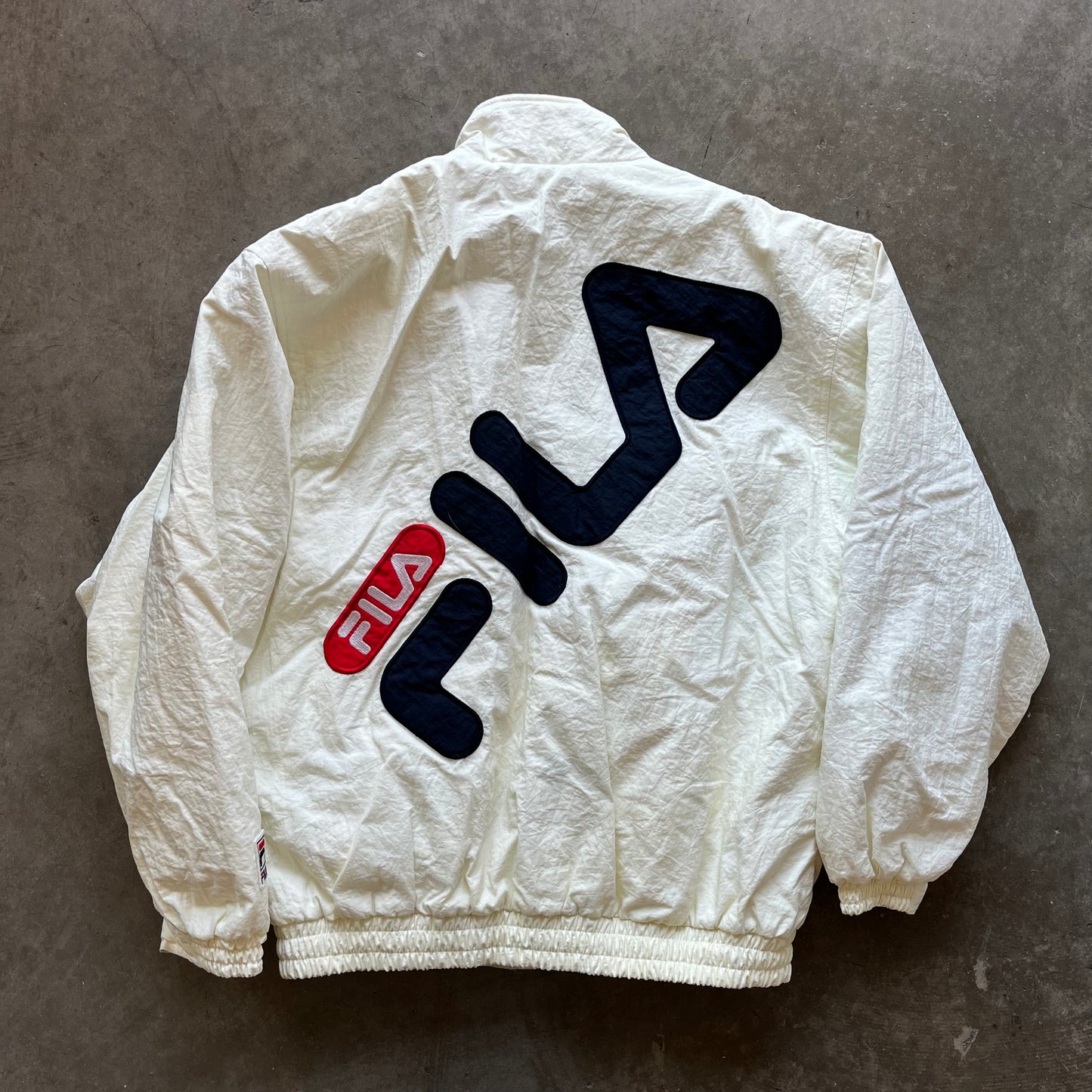 L 90s Fila Jacket White