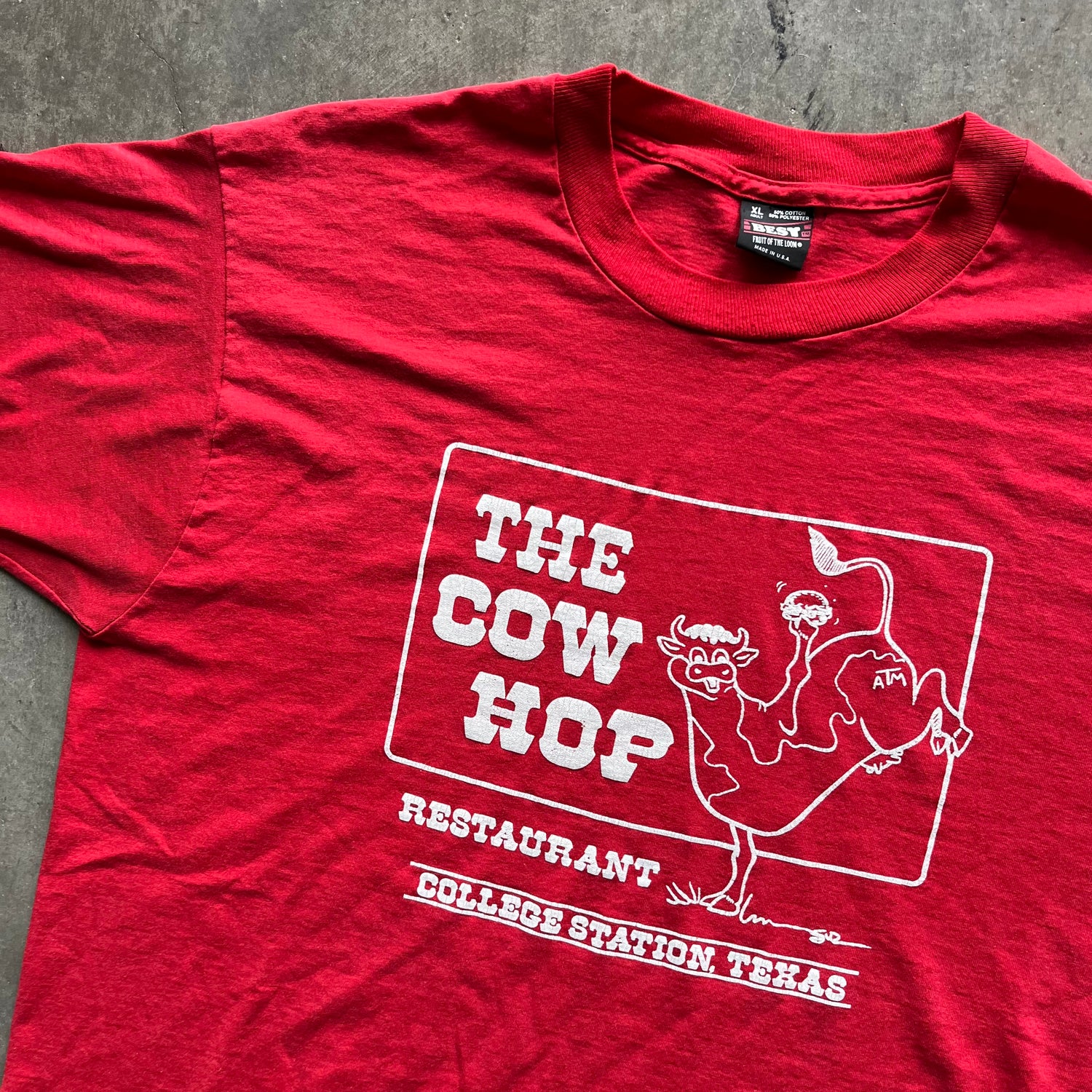 XL 80s A&amp;M Cow Shop Tee