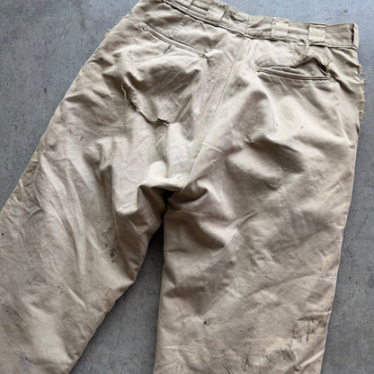 34x30 1940s Dickies Army Cloth Wool Lined Pants