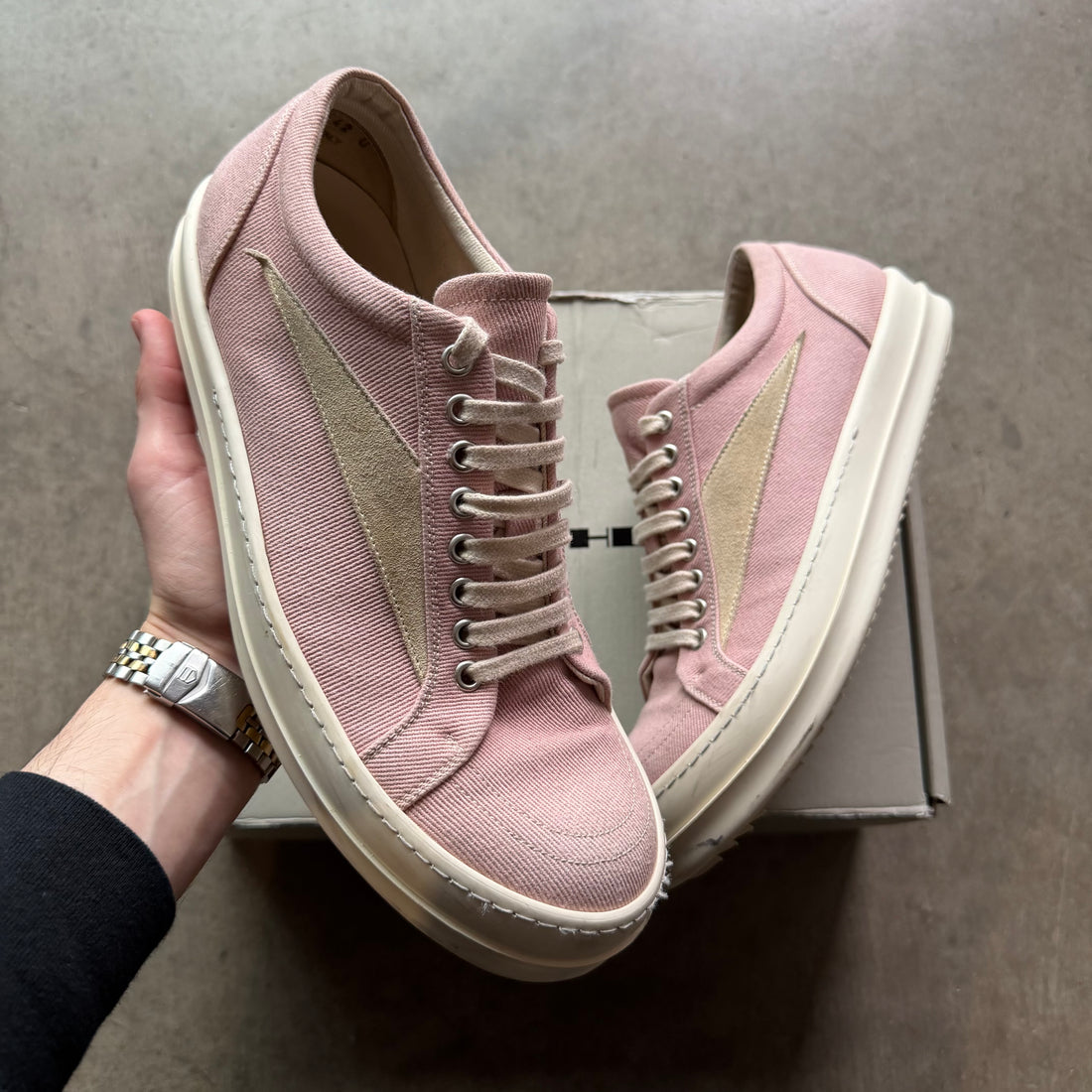 9 Used Rick Owens DRKSHDW Pink Canvas
