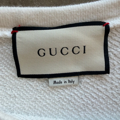 L Gucci Tiger Crewneck White