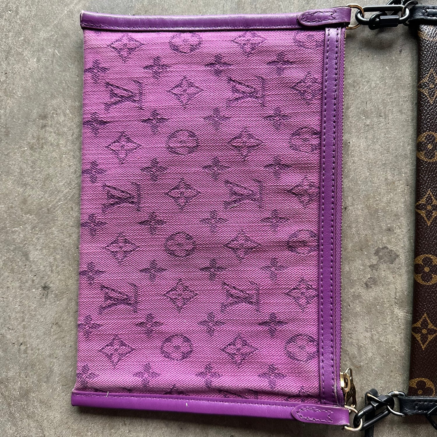 LV Monogram Double Flat Messenger Bag