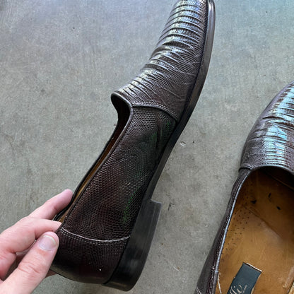 11.5 Used Zelli Teju Lizard Loafers