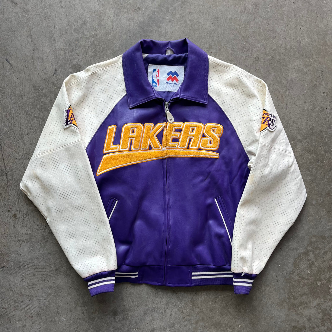 L 90s Lakers Leather Jacket